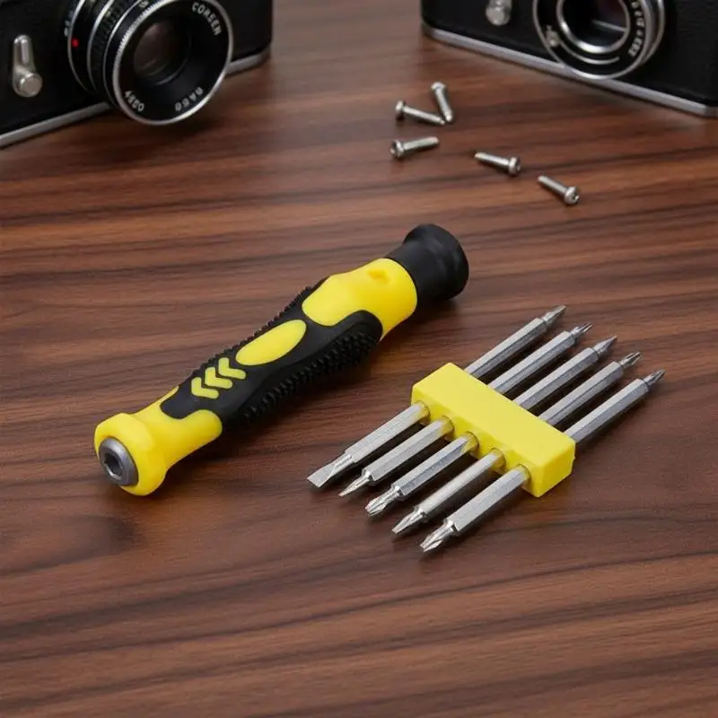 2026 NEW 1PCS 12 In 1 Screwdriver Set Magnetic Bit Cross Flat Shaped Screwdriver Head Multifunctional Handheld Maintenance Tool