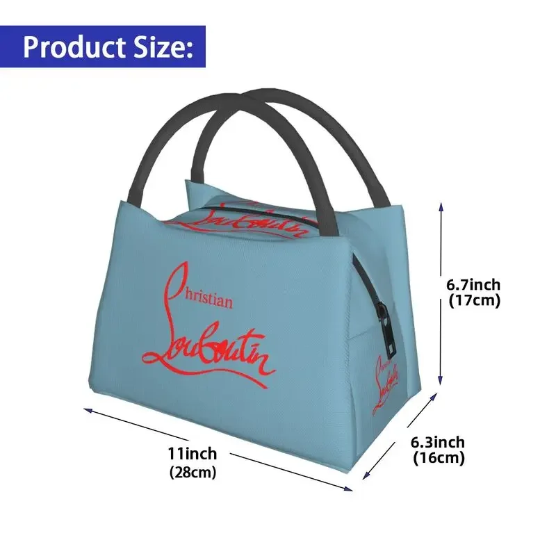 Christians High Heels Lunch Boxes for Leakproof Louboutins Cooler Thermal Food Insulated Lunch Bag Travel Work Pinic Container