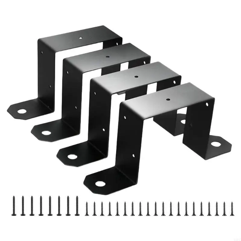 4pcs Effective Strap Post Ties For 4x4 Posts Great For Outdoor Structure X3UC