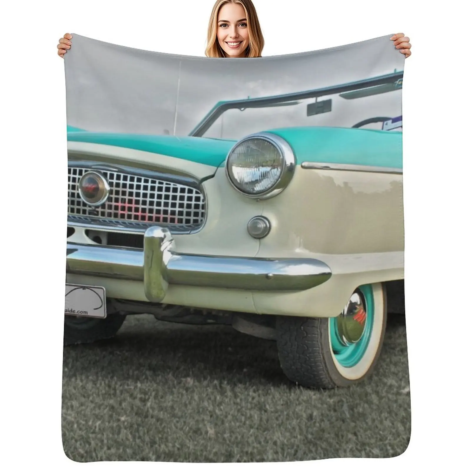 

1957 Nash Metropolitan Throw Blanket Anti Shedding Soft Fuzzy Blanket for Home