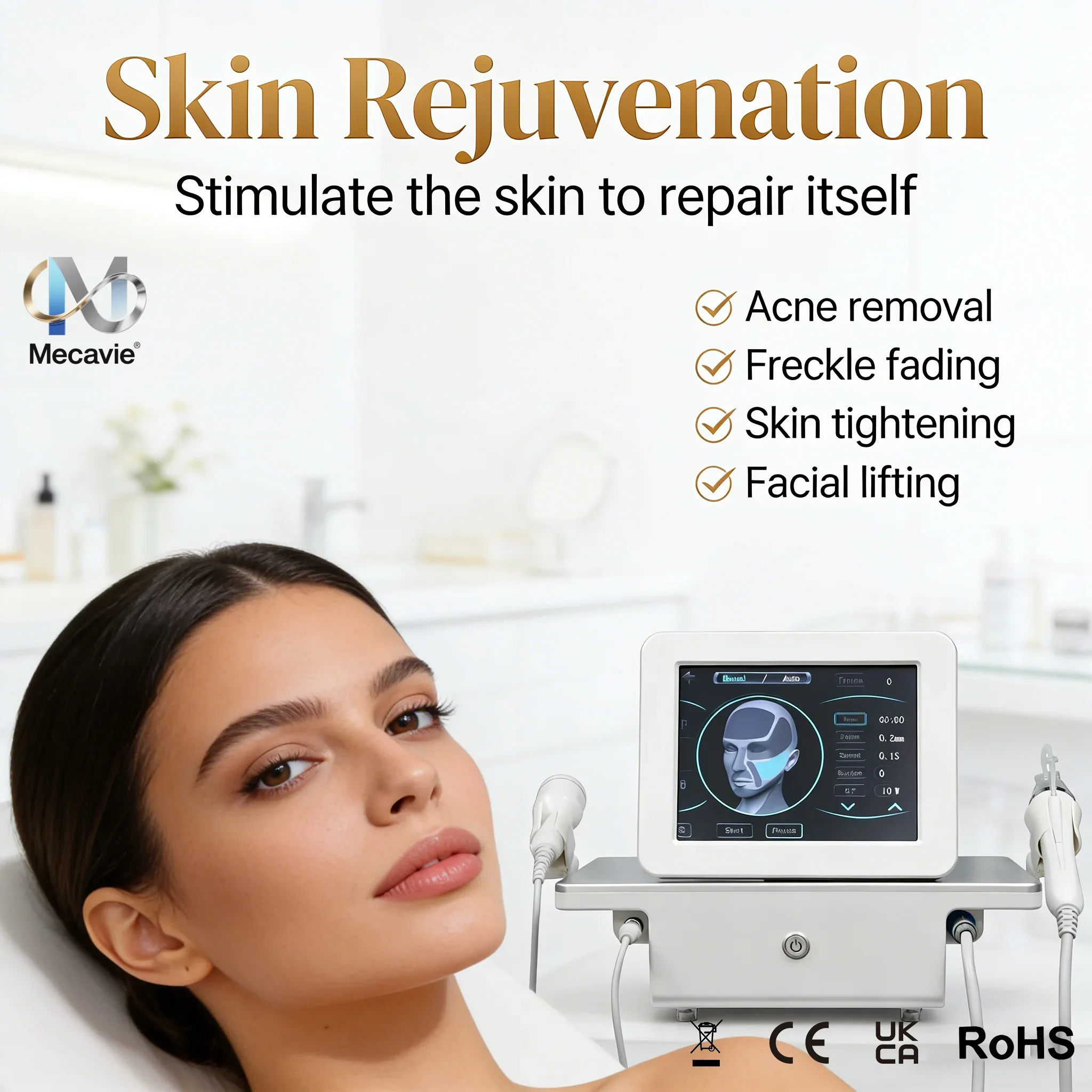 

Профессиональный электрический многофункциональный прибор для ухода за кожей лица: удаление следов от акне и морщин, косметический инструмент