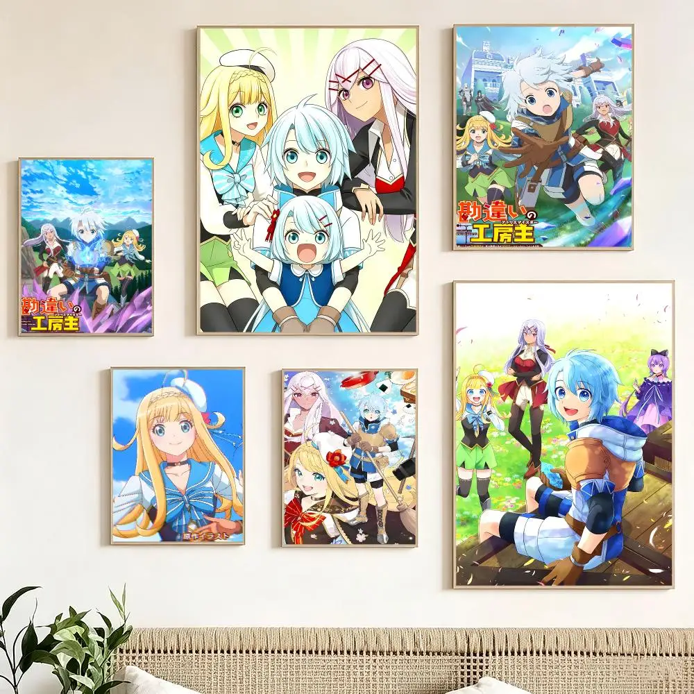 Japanese Anime T-The Unaware Atelier Meister Poster impermeable para el hogar sala de estar dormitorio bar decoracion estetica