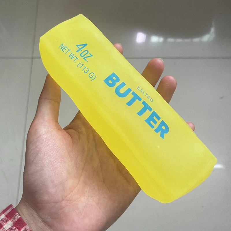 Formbarer Butter-Stick: Vaseline-gefülltes Stressabbau-Spielzeug, Butter-Käse-Riegel zum Quetschen, Fidget-Spielzeug zur Dekompression