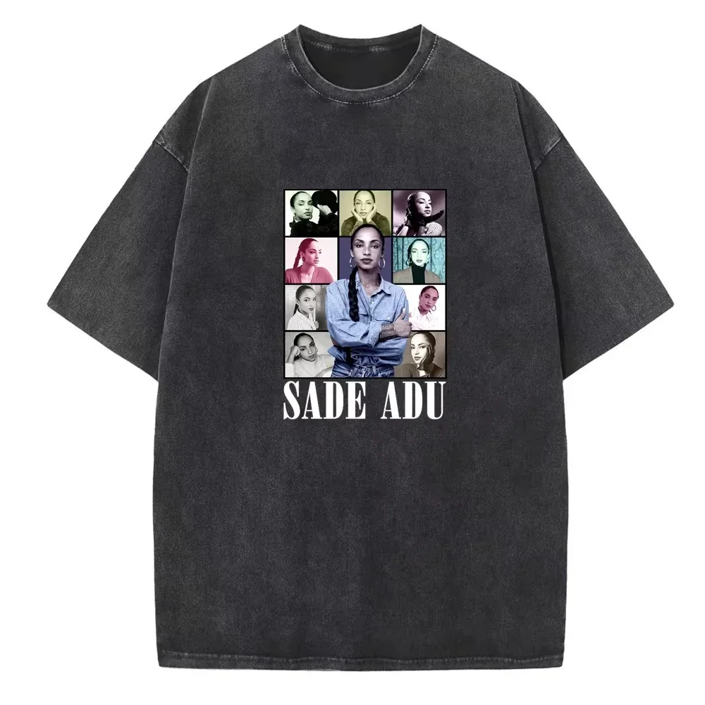 SADE Y2K خمر Harajuku الشارع الشهير غسلها تي شيرت كول القوطي عادية الهيب هوب الشارع الشهير الصيف بلايز الرجال النساء O طوق تيز