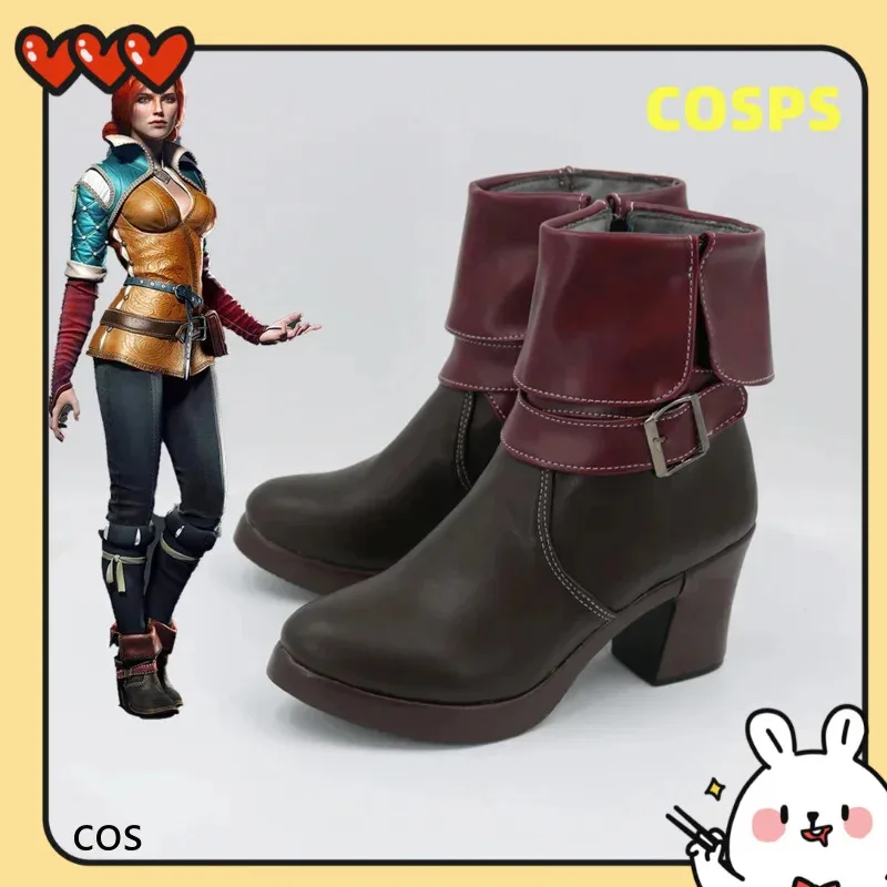 NO1 Wild Hunt Triss Aprigold Cosplay Costume Game Cosplay Shoes Halloween Kocos-image