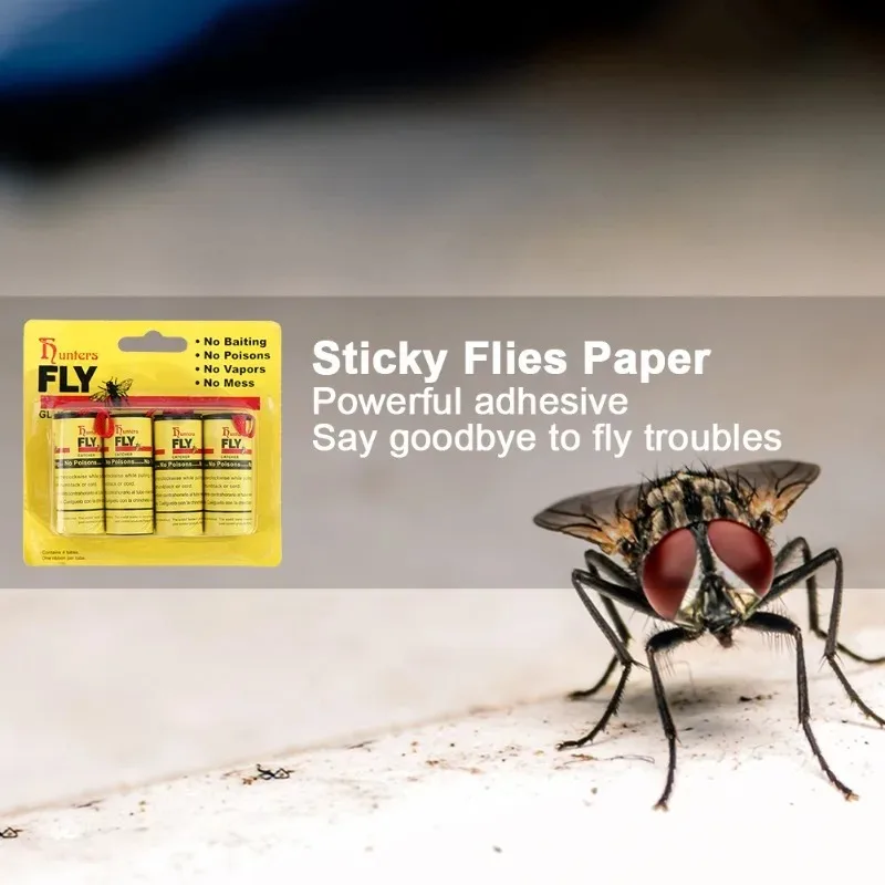 Fliegenpapierstreifen Doppelseitige Fliegenklebefallen Stark Klebende Insektenfänger Schädlingsbekämpfungsrollen Mückenfänger-Rollenband – Detail 6