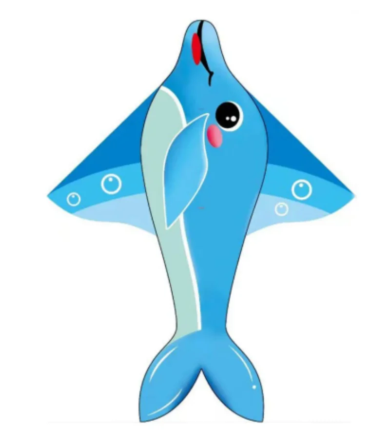 free shipping dolphin kites carretilha de pipa de madeiras ripstop parplan outside toys jeux exterieur cometa espantapajaros fun