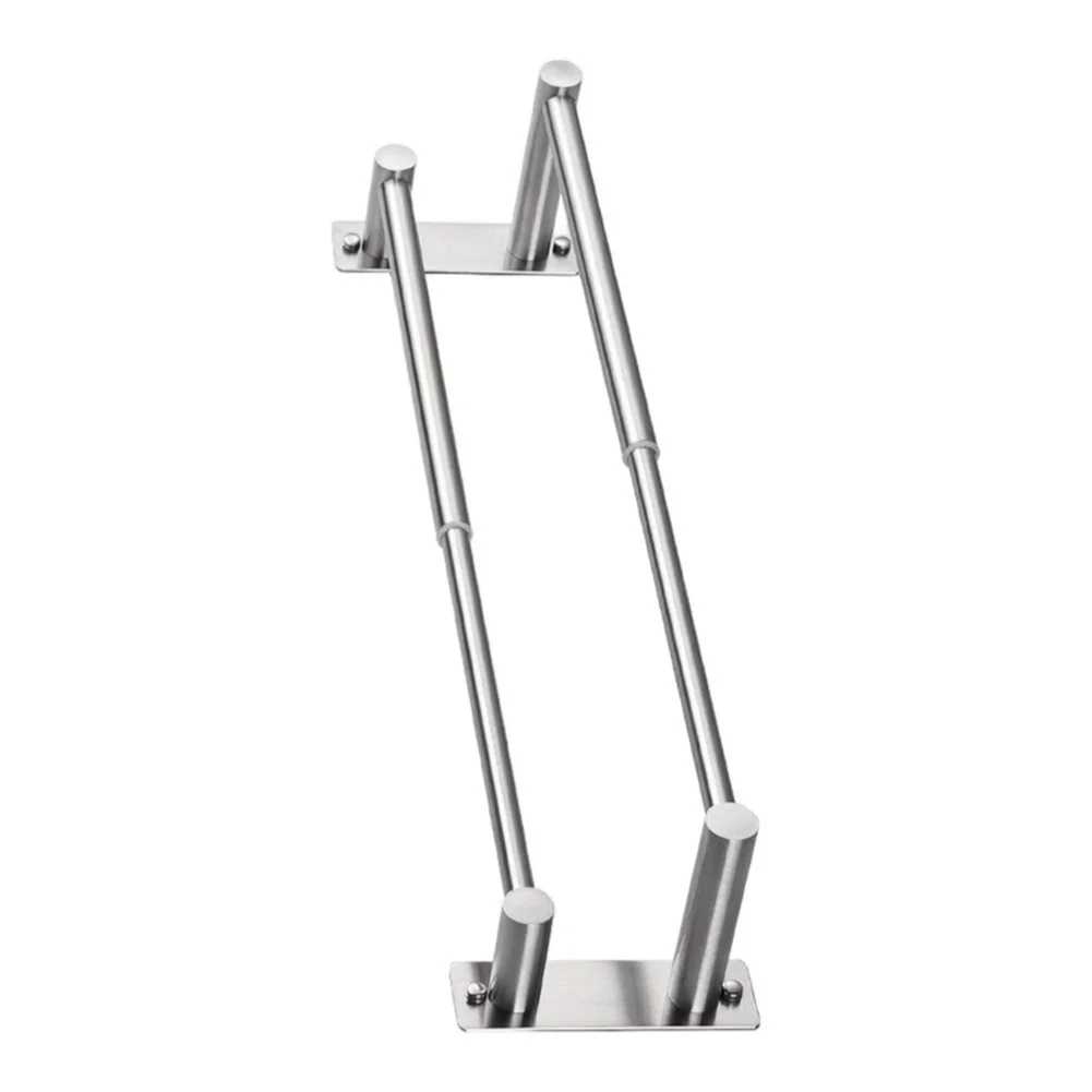 For Home Renovation Silvery Double Towel Bar Space Saving Towel Bar Towel Bar Modern Towel Rod Brushed Nickel Finish