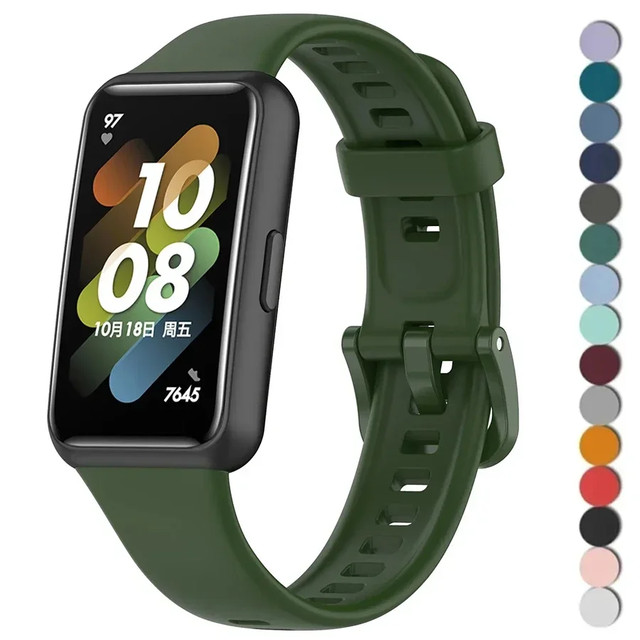 

Ремешок силиконовый для смарт-часов Huawei Band 7, сменный Браслет для наручных часов