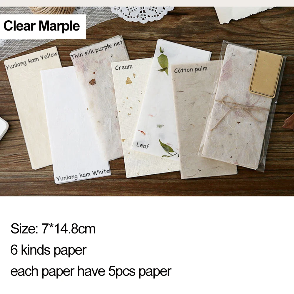 Style Floral Collage Journal Bookmark Onion Skin Kraft Paper Scrapbooking Tissue Paper Special Material Scrapbook Decoration