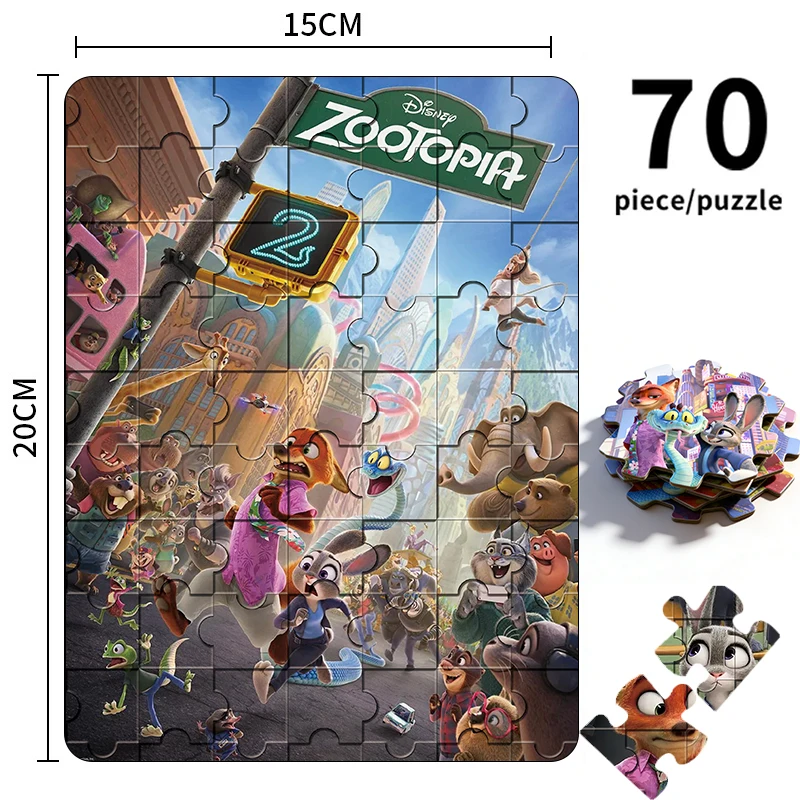 ดิสนีย์ ซูโทเปีย 2 3D จิ๊กซอว์ปริศนาธีมเกมกระดานของเล่นนิค จูดี้ตัวละครรูปแบบปริศนาของสะสมเด็กวันเกิดของขวัญคริสต์มาส