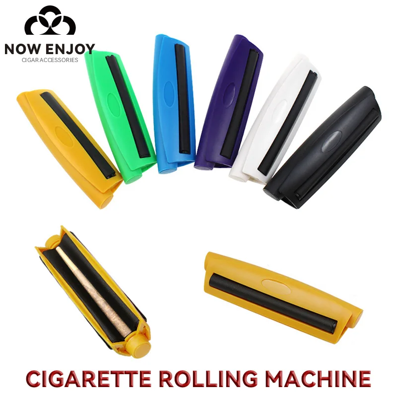 

NOW ENJOY Plastic Manual 110mm Cigarette Maker Rolling Machine Tobacco Roller Roll Smoke Accessories