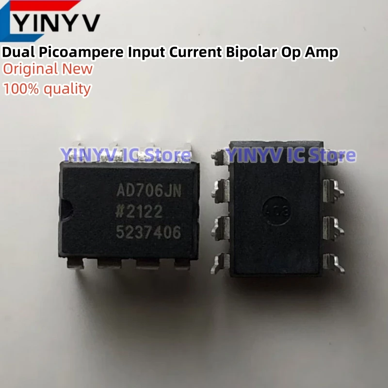 Free shipping 5Pcs AD706JN AD706JNZ AD706J DIP-8 AD706 Dual Picoampere Input Current Bipolar Op Amp Original New 100% quality