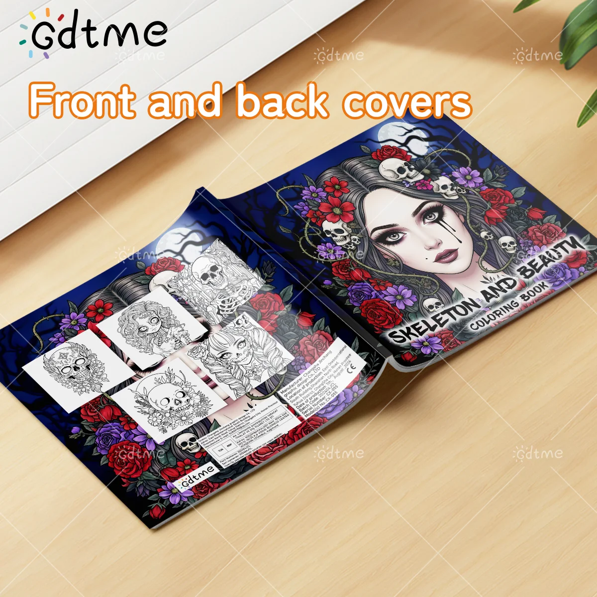 GLAMOUR SKULLS Adult Coloring Book - Cute Comfy Design with Bold & Easy Patterns for Relaxation DIY Painting & Drawing Activity