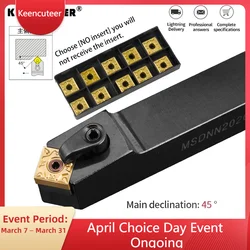 MSDNN2020K12 MSDNN1616H12 MSDNN2525M12 External Turning Tool Holder SNMG12 Carbide Inserts MSDNN Lathe Cutting Machine Tools Set