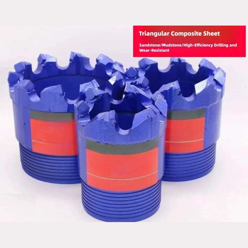 Triangular PDC Drill Bit High Drilling Penetration For Mudstone Sandstone Red Rock Geological Drilling Tool