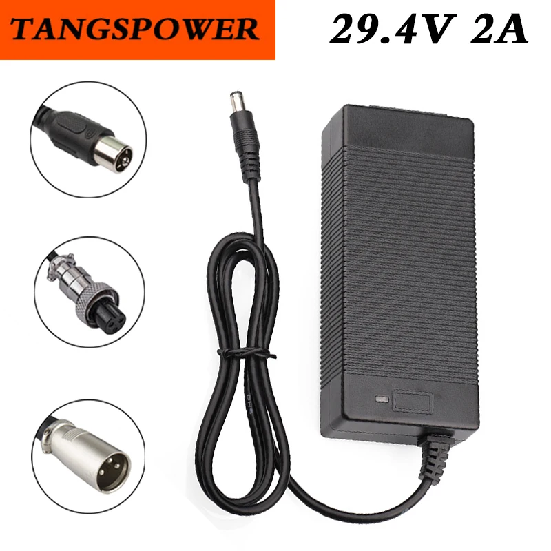 

29.4V 2A Lithium Battery Charger 7Series 24V Charger Li-ion Battery pack Charger Fast Chargering