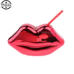 700ML Unique Lip-Shaped Cups With Straw Cocktail Cup Nightclub Bar Party Flashlight Straw Wine Glass Drinking Syrup Tea Bottle