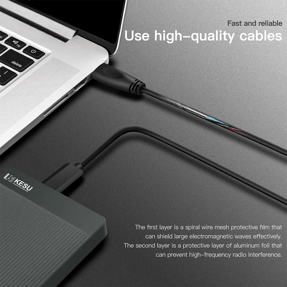 KESU przenośny zewnętrzny dysk twardy 500 gb/1 tb/2 tb pamięć HD USB urządzenie pamięci dysku twardego dysk twardy wymienny komputer stacjonarny Notebook
