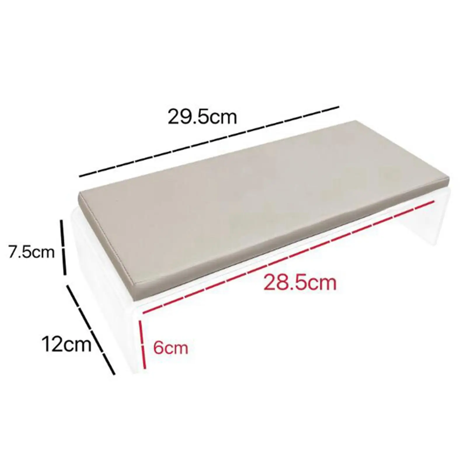 Nail Hand Rest Cushion Desk Station PU Pad Acrylic Frame Durable