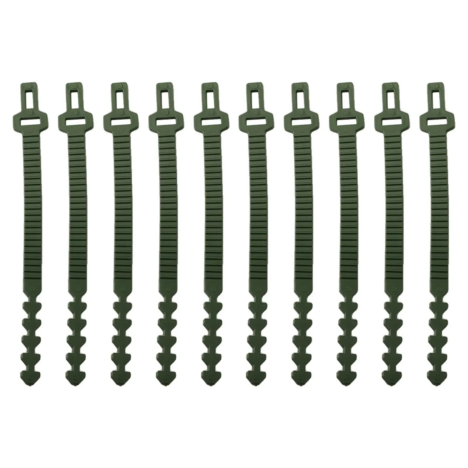 

10PCS/Set Reusable Garden Cable Ties Adjustable 24cm Tree Ties Heavy Duty Soft Plastic Plant Support Straps Garden Supplies