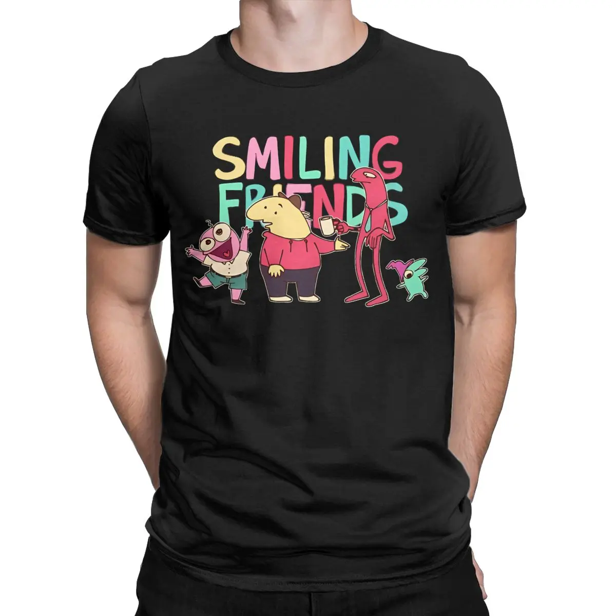 Summer Men Women's I LOVE SMILING Smiling Friends Shirt Accessories Pure Cotton T-shirt Clothing Hipster Tee Shirt