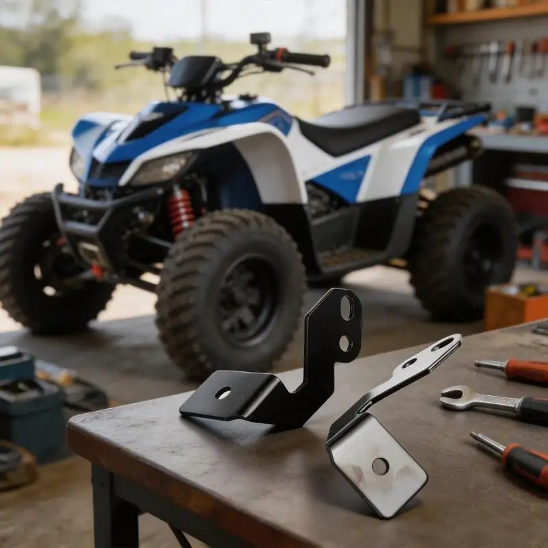 M76E 54-Zoll-Montagehalterungen für gebogene Lichtleisten, UTV-Überrollkäfig für vordere Seitenpfosten, Paar mit schwarzem – Detail 4