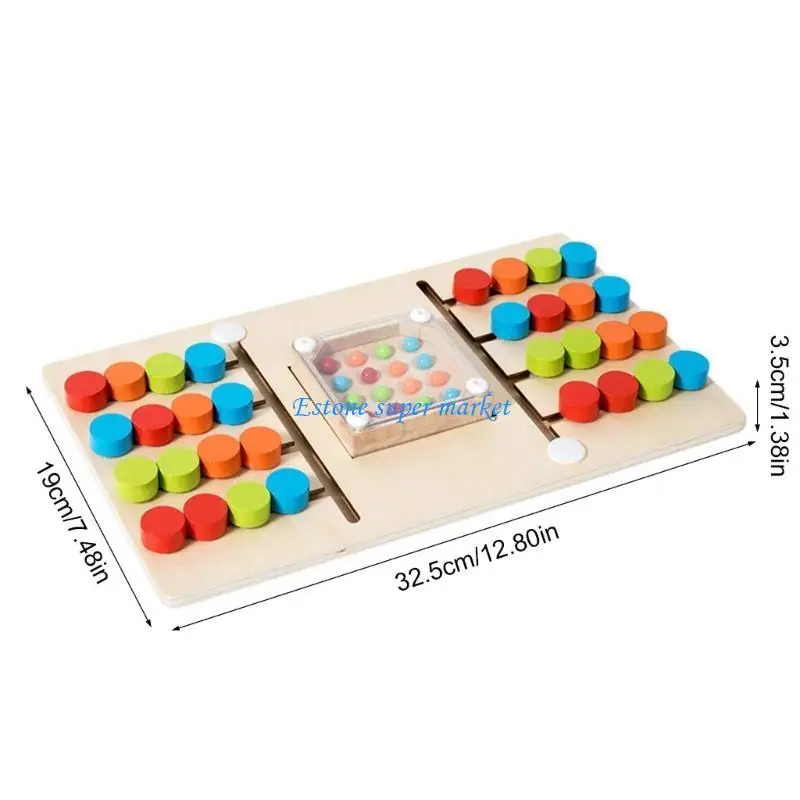 090B Houten gevechtsspel voor kinderen Kleurkoppeling Logisch denken Puzzelspel Feestartikelen