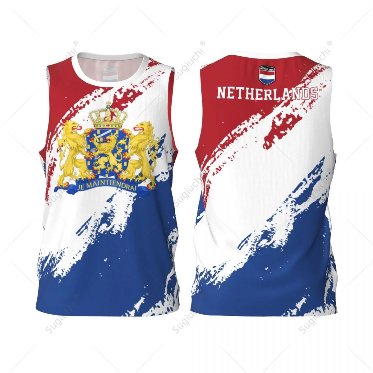 Men Basketball Sports Netherlands Flag Running Fitness Multifunction Jersey Sleeveless shirt Custom Name Nunber Exclusive