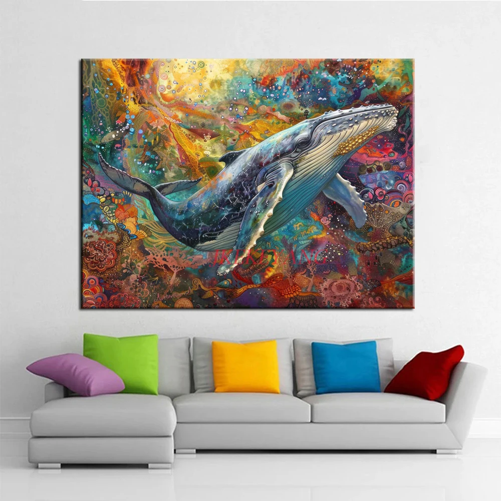 Full Square/Round Drill 5D DIY Diamond Painting Abstract Whale Picture Diamond Embroidery Cross Stitch Home Decor