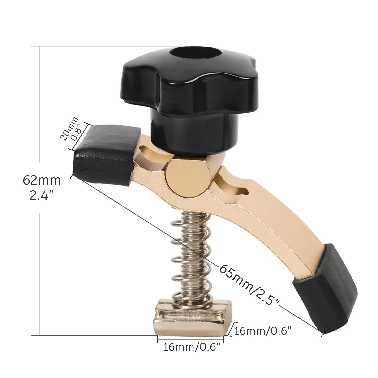 2PCS Aluminum Alloy T-Track Hold-Down Clamps T-Slot Kit for Woodworking and Metalworking Compatible with CNC 3018 Machines