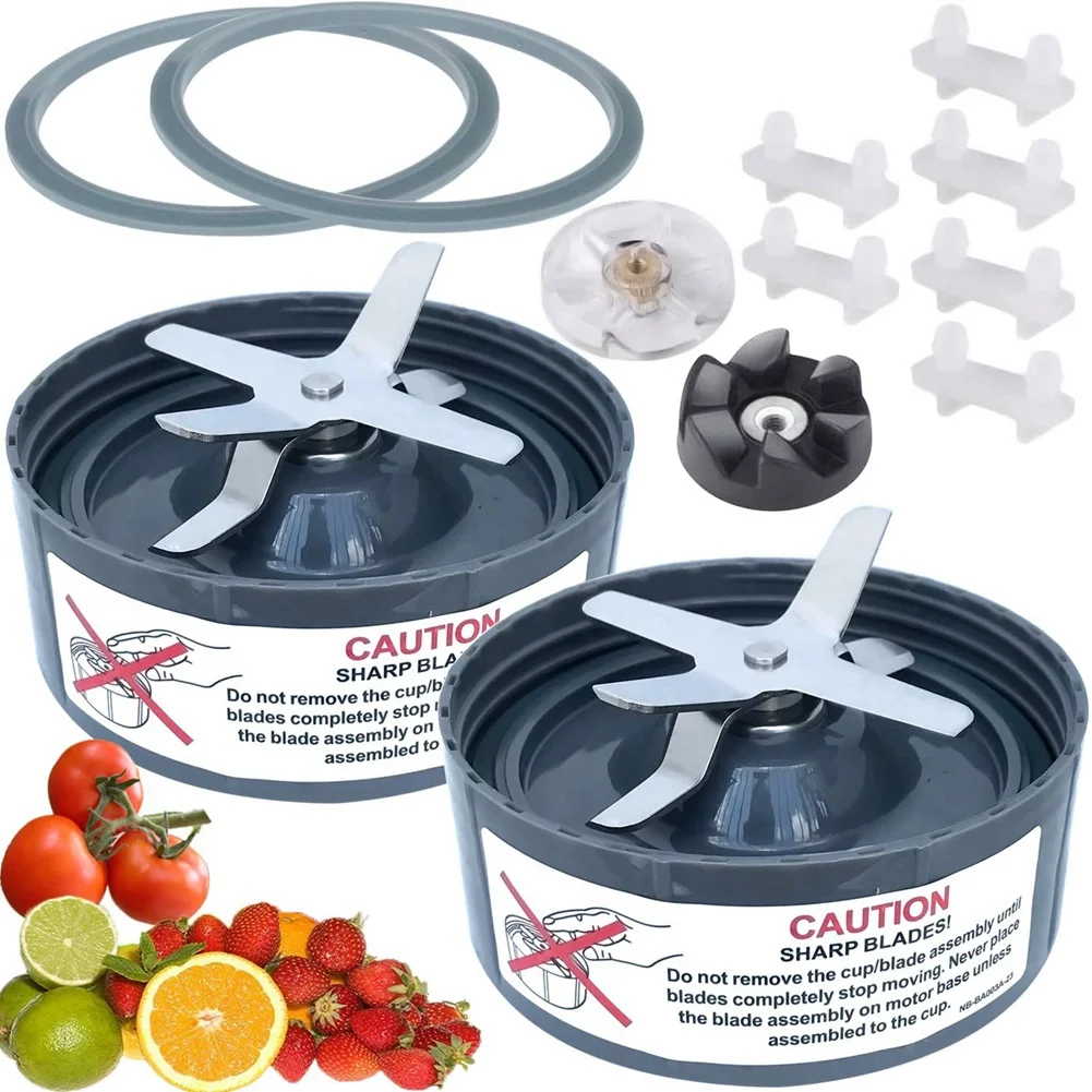 

Replacement for NutriBullet 600W 900W Blender Blade Parts Blender Including Extractor Blade Gasket Shock Pad and Gear