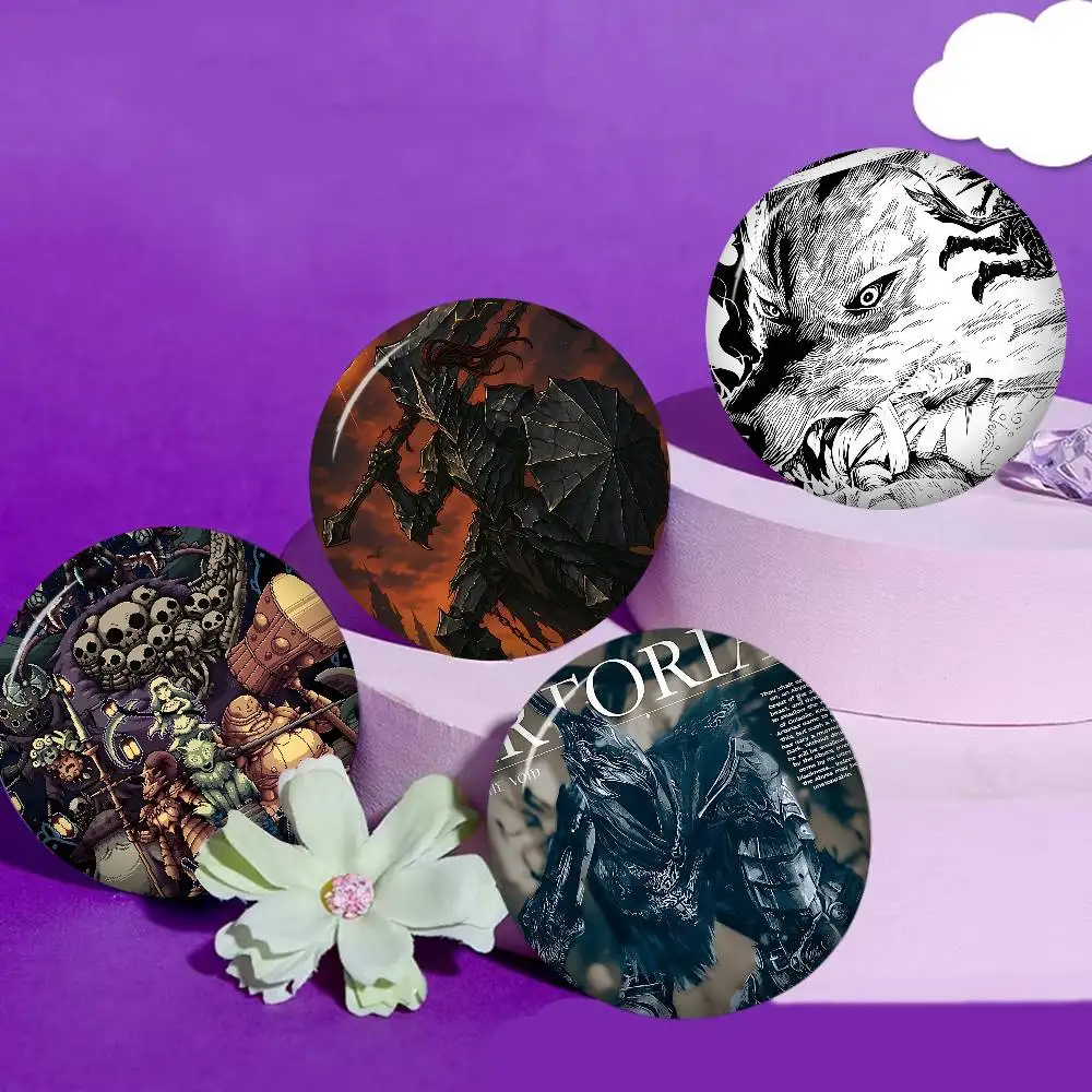 Classic Game Dark Souls 3 58mm Cute Series Pins Funny Badge Interesting Cartoon Animals Brooches Backpack Clothes Gift Accessory