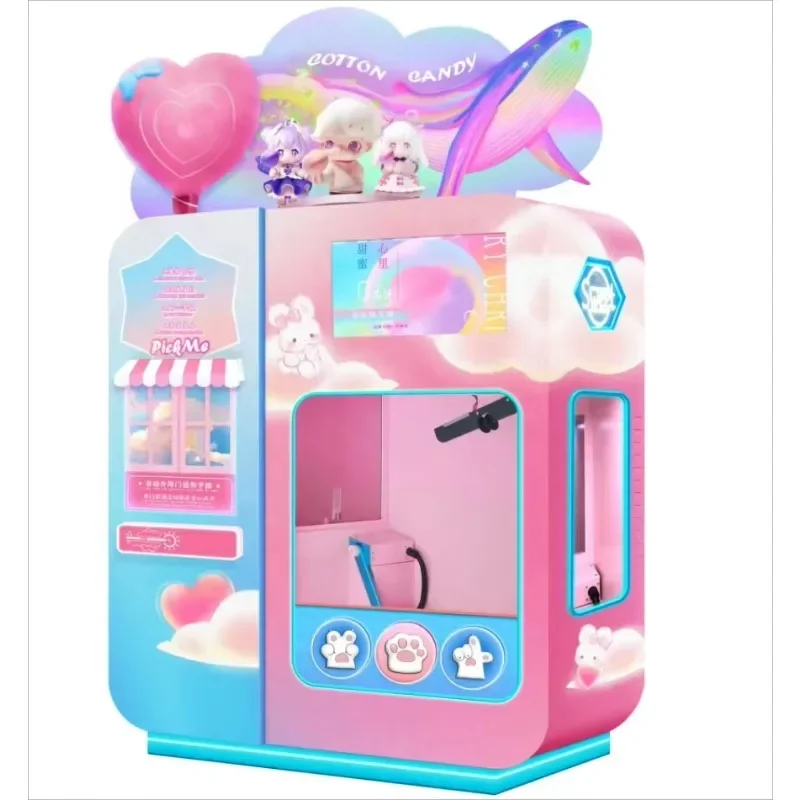 Automatic Vending Machine New Floss Cotton Candy Machine Self Service Machine Lollipop Marshmallow Candy Customized