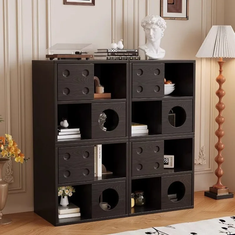 Kartentürschrank aus massivem Holz im mittelalterlichen Stil, Schlafzimmer, Wohnzimmer an der Wand, Schubladenschrank, Heim-TV-Schrankmodul