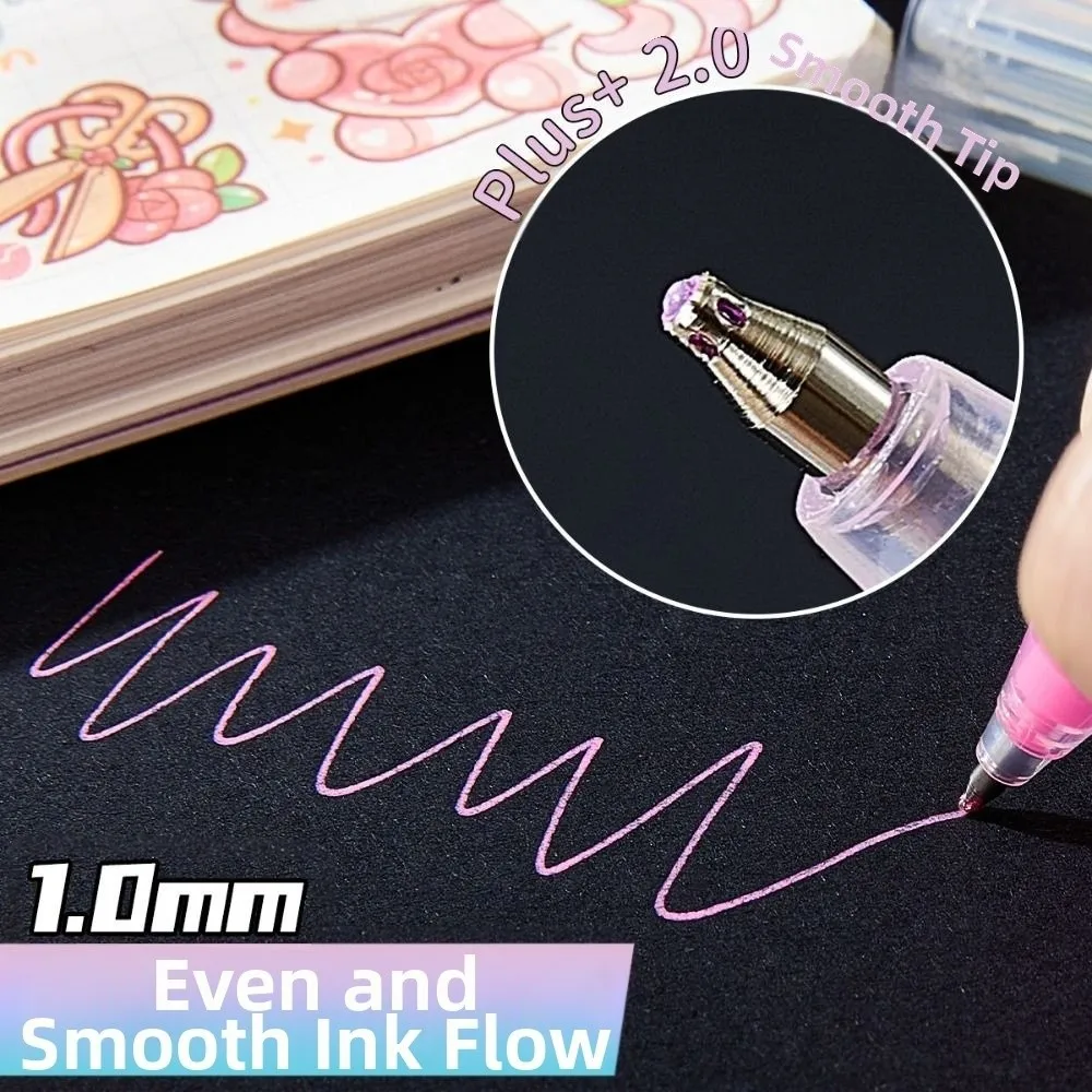 

12 цветов/набор, модная цветная гелевая ручка с чернилами, 0,1 мм, ST-наконечник, макароны/моранди/ретро, нейтральная ручка, ручка для подписи, канцелярские принадлежности