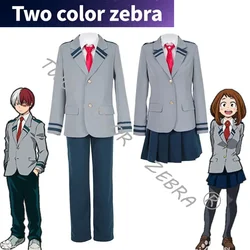 My Hero Academia Cosplay Costume Midoriya Izuku Ochaco Uraraka Bakugou Katsuki School Uniform and Wig Anime Full Set