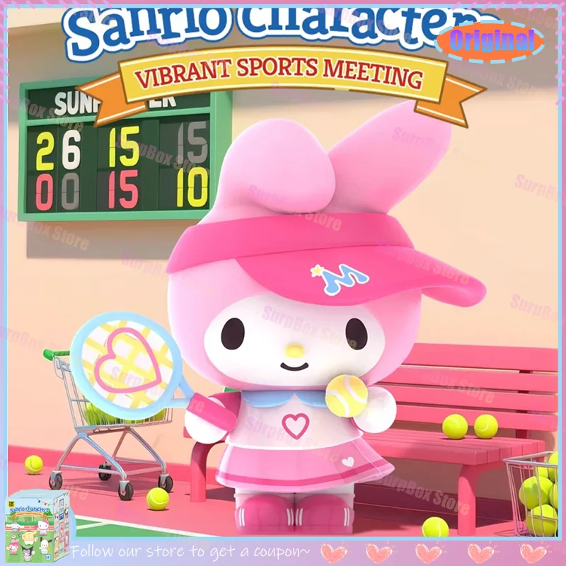 

Original TOPTOY Sanrio Family Cheerful Sports Event Series Blind Box Cool Kawaii Doll Decorations Collectible Figure Trendy Gift