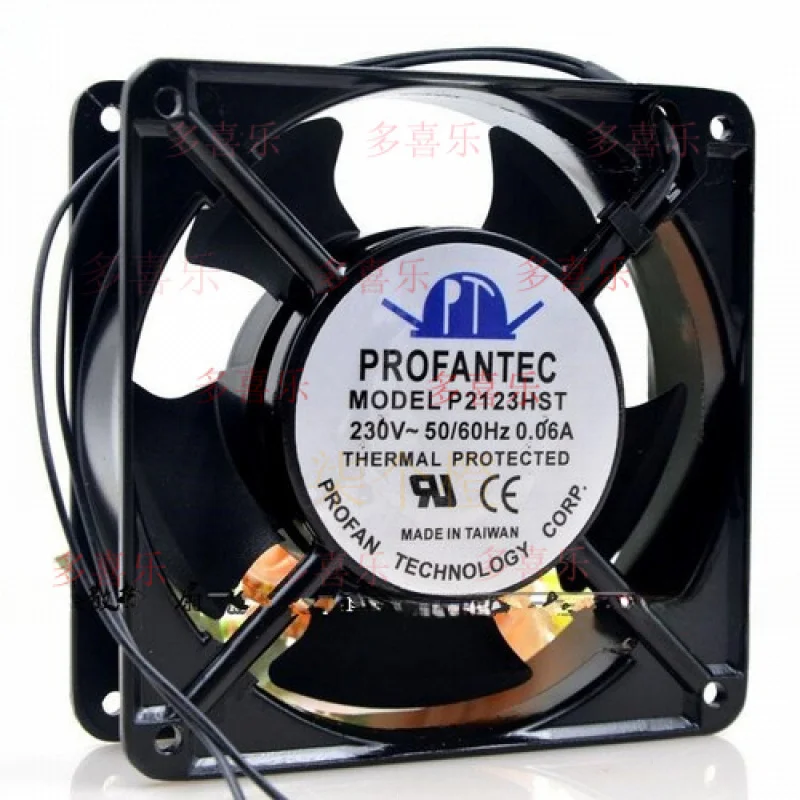 

ZMZM 1 PCS for PROFANTEC Fan P2123HST AC 230V 12038 12CM 2 Wire axial cooling fan