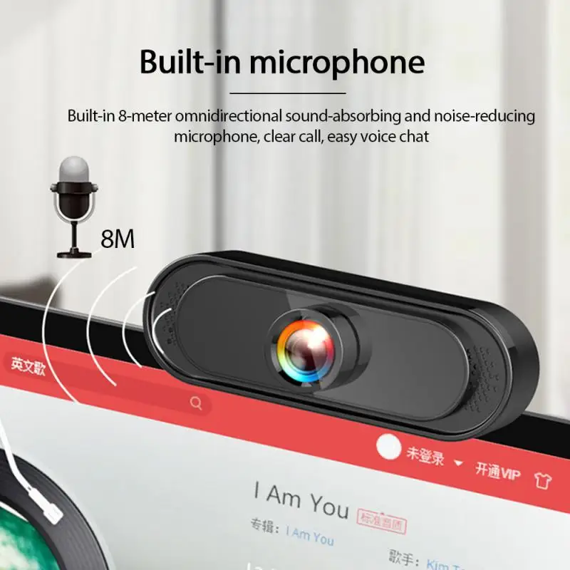 2K Webcam Full HD 1080P USB Web Camera Autofocus With Microphone USB Web Cam For PC Computer Mac Laptop Desktop Webcamera