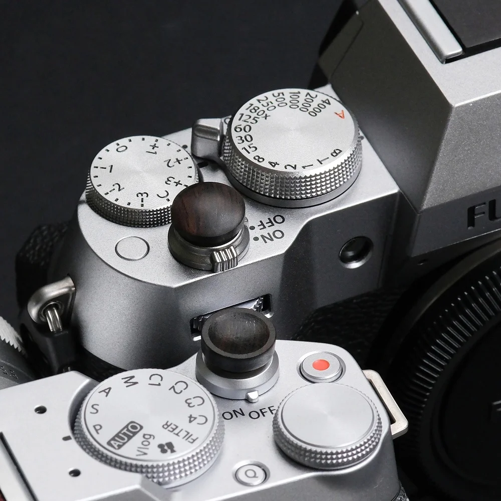 

Camera Wood Shutter Button for Fujifilm XT5 X100VI XE5 XPro3 XM5 XT30 XE4 XT30 Nikon ZF Leica M10 M9 M8 MP Soft Release Button