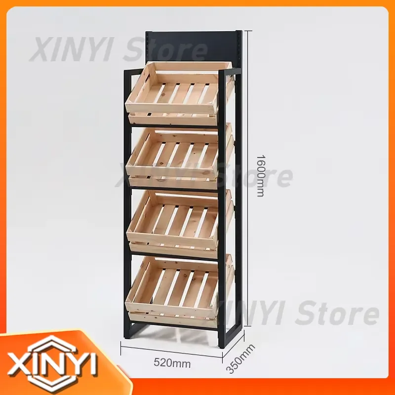 Fruit Store Shelves for Supermarket Vegetable Display Cabinets Multi-Layer Retail Display Racks Grocery Store Shelving Units