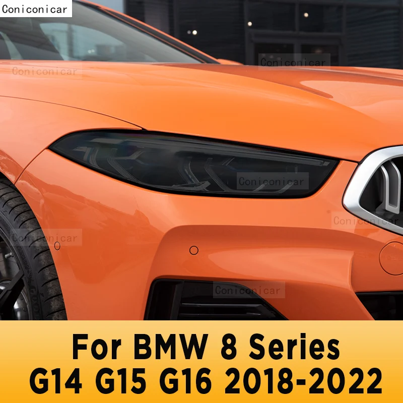 

For BMW 8 Series G14 G15 G16 2018-2022 Car Exterior Headlight Anti-scratch Front Lamp Tint TPU Protective Film Cover Accessories