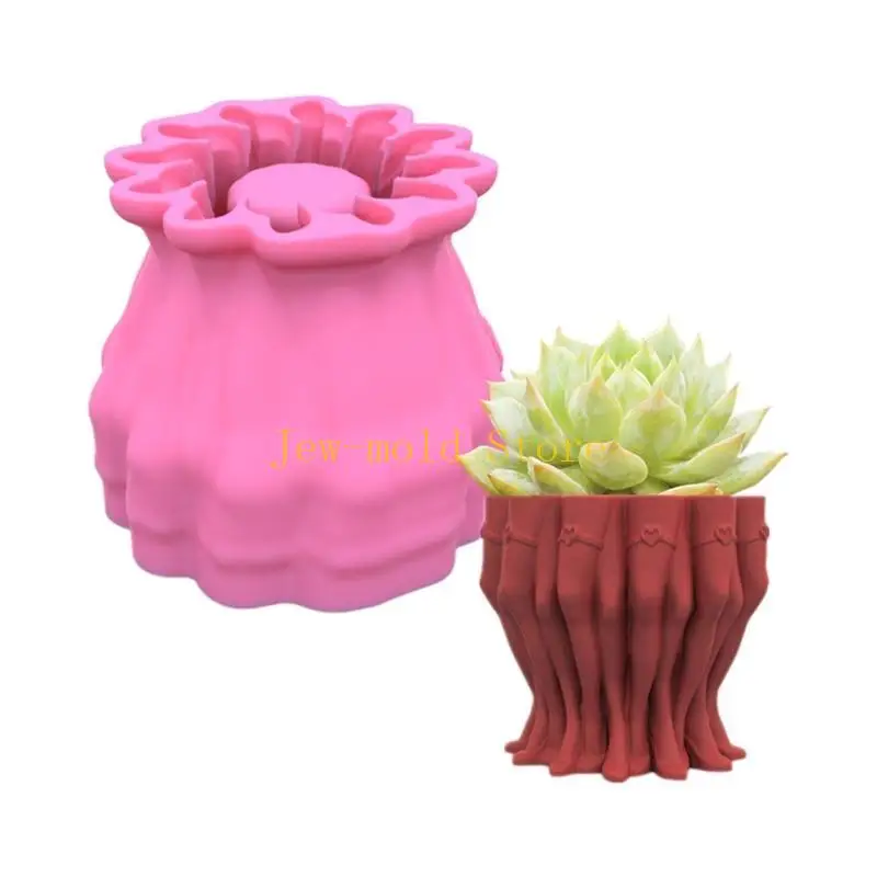 

C71B Sexy Beauty Legs Silicone Mold Flowerpot Clay Cement Plaster Molds