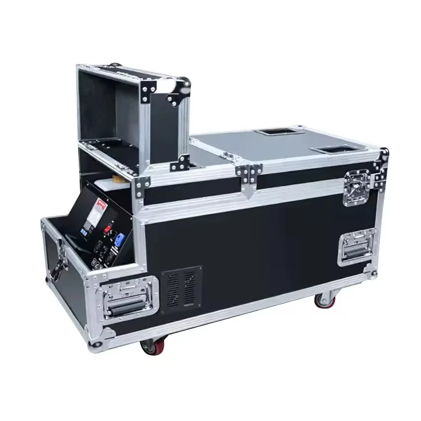 Stage Dual Head 3000W Low Water Fog Machine With LED Light Source White Emitting IP65 Rating