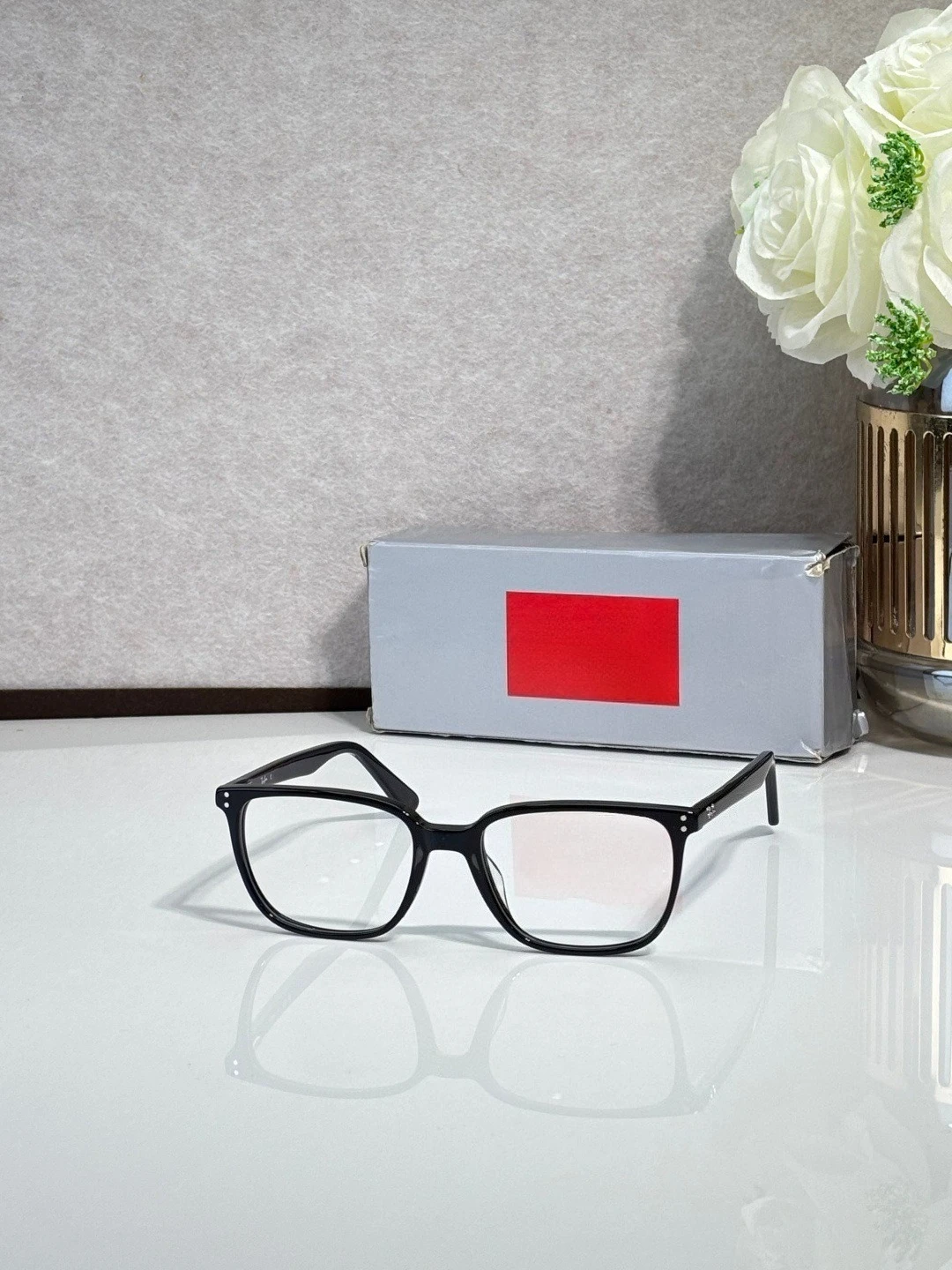 

RB 5438I Acetate Eyeglasses Tortoise Square Frame Unisex Lightweight Fashion Casual Streetwear Classic Daily Optical Frames