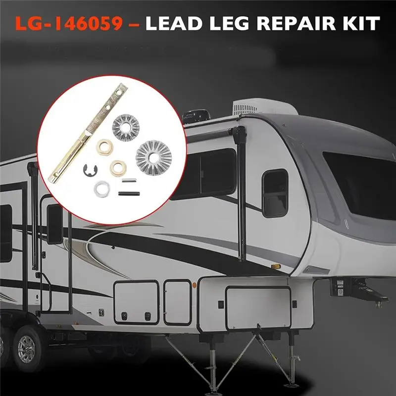 ABMI-For 5Th Wheel RV Lead Leg Replacement Parts- Drive Shaft Power Landing Gear Repair Kit 146059,