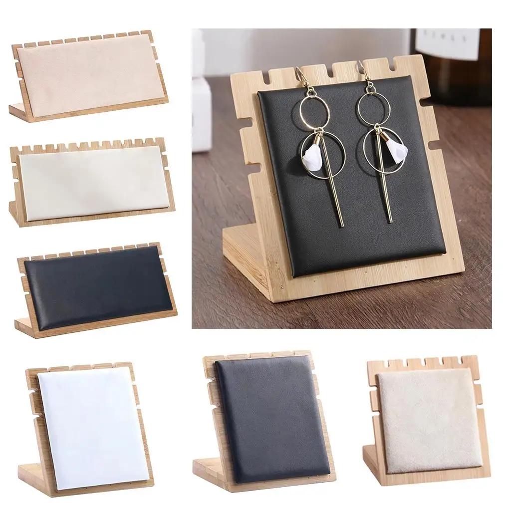 

Wood Jewelry Display Stand Necklace Showcase Holder Pendant, Long