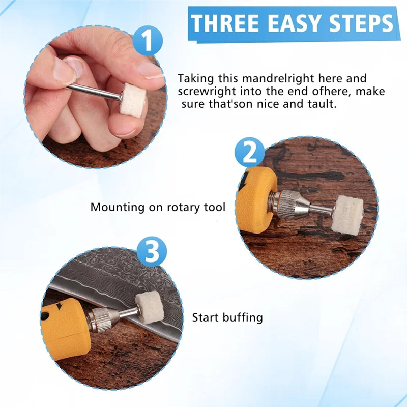 

A74E-Polishing Wheel Kit- 110Pcs Buffing Wheels For Dremel, Includes 1/8" Shank Accessories For Dremel Tools