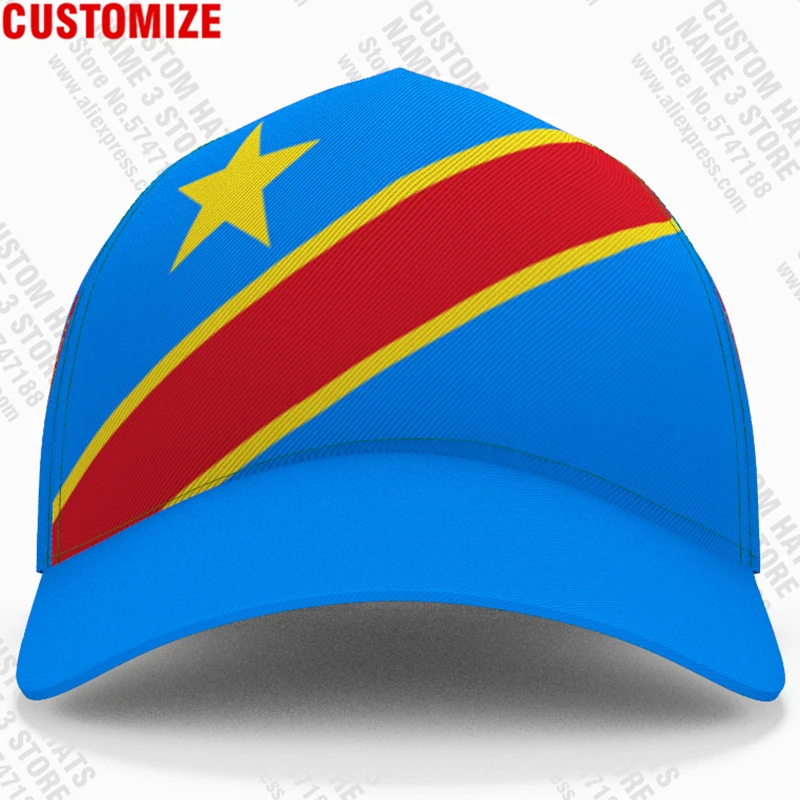 Zaire Baseball Caps Free 3d Custom Made Name Team Logo Hats Zar Country Congo Republic Nation French Kinshasa Rdc Flags Headgear